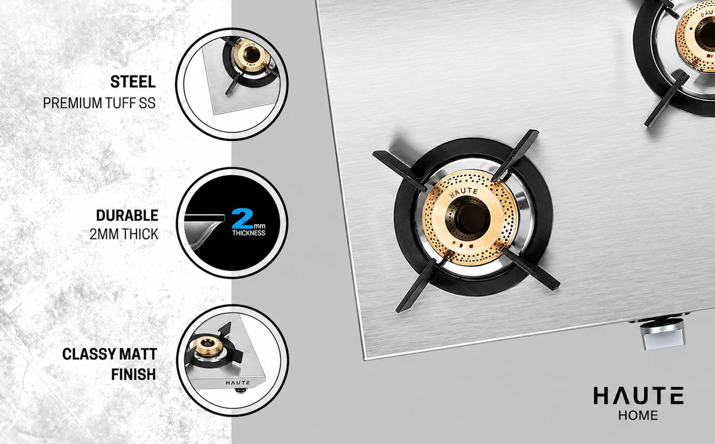 Essencia Series Stainless Steel Gas Stove – 4 Burner
