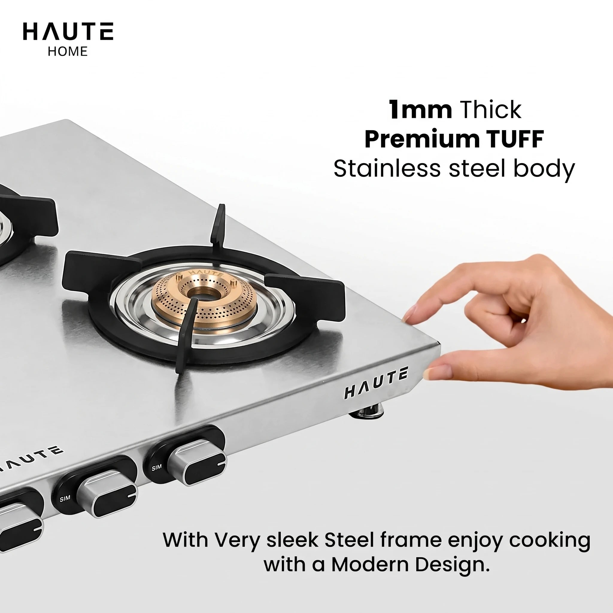 Velora Series Stainless Steel Gas Stove – 4 Burner