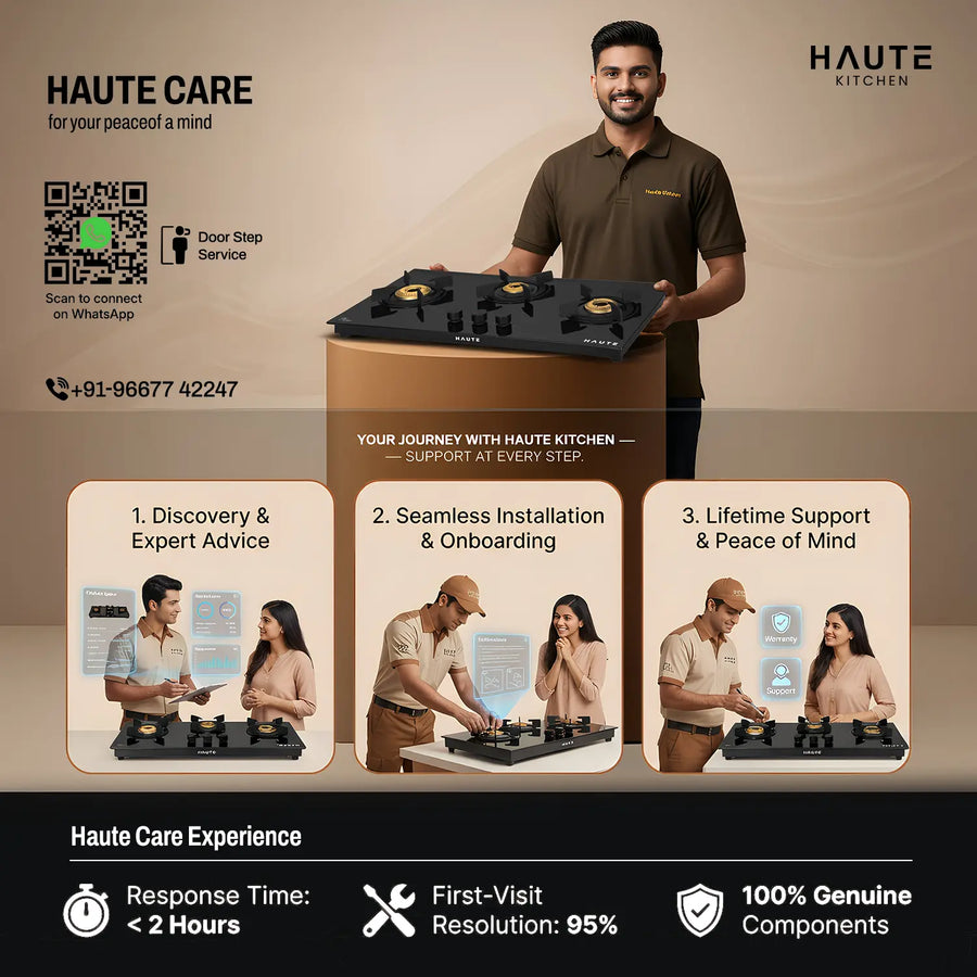 Evoque Series Black/Black & White Glass Top Gas Stove – 3 Burner