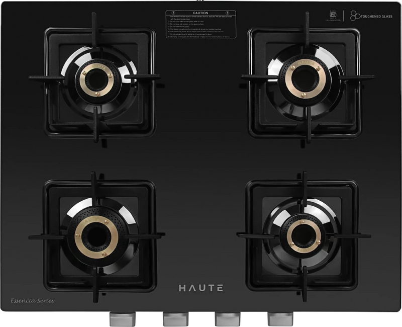 Essencia Automatic Gas Stove – 4 Burner (Glass Top)