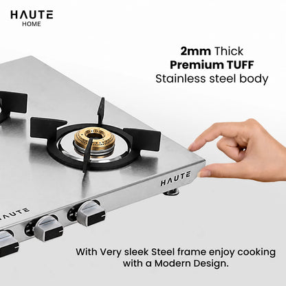 Essencia Series Stainless Steel Gas Stove – 3 Burner