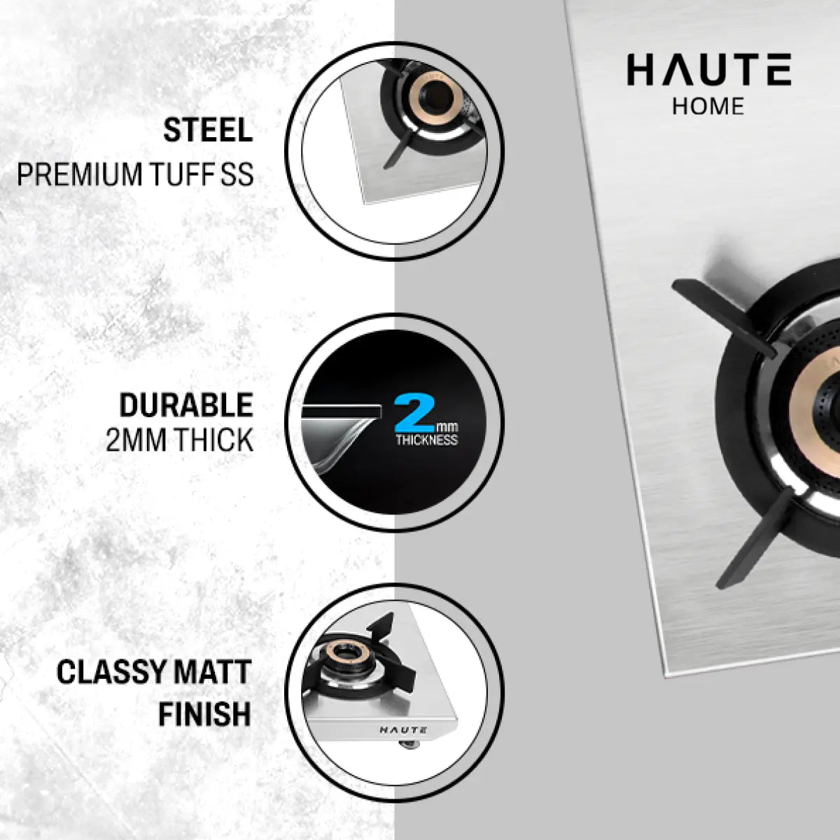 Essencia Series Stainless Steel Gas Stove – 3 & 4 Burner