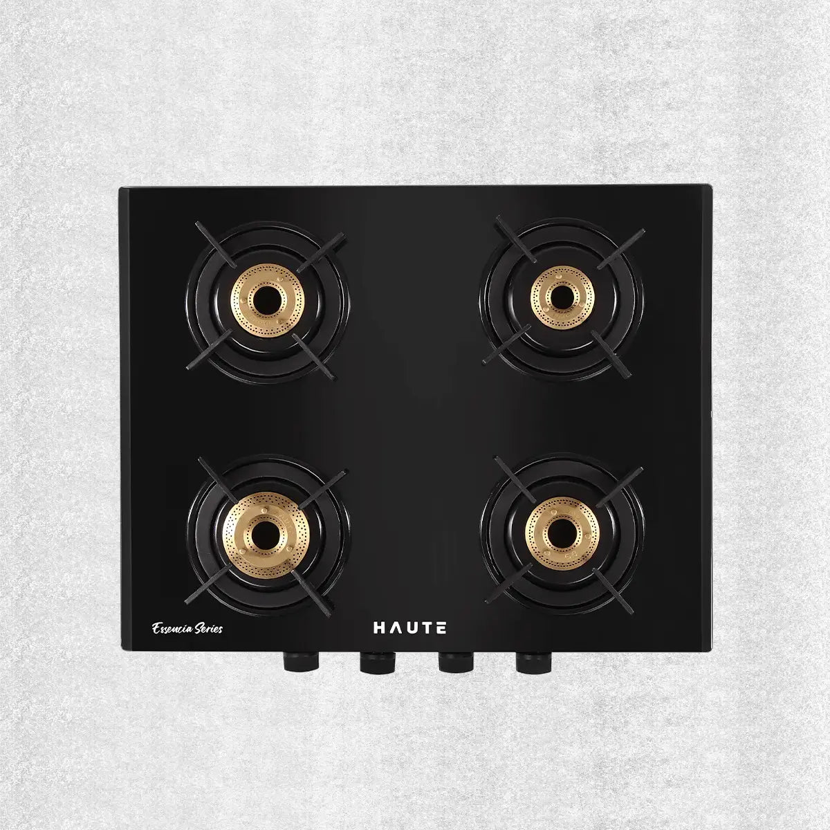 Essencia Series All Black Gas Stove – 3 & 4 Burner (Glass Top)