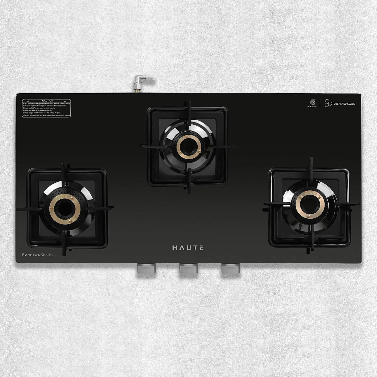 Essencia Automatic Gas Stove – 3 Burner (Glass Top)
