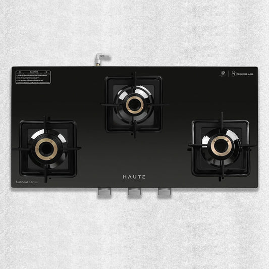 Essencia Automatic Gas Stove – 3 Burner (Glass Top)