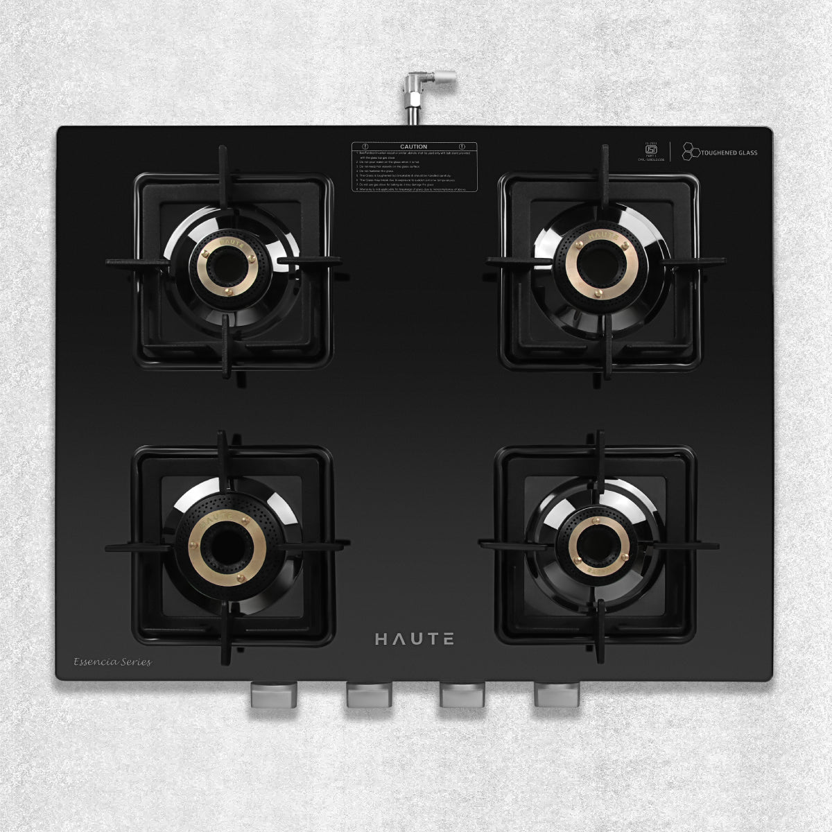 Essencia Automatic Gas Stove – 4 Burner (Glass Top)