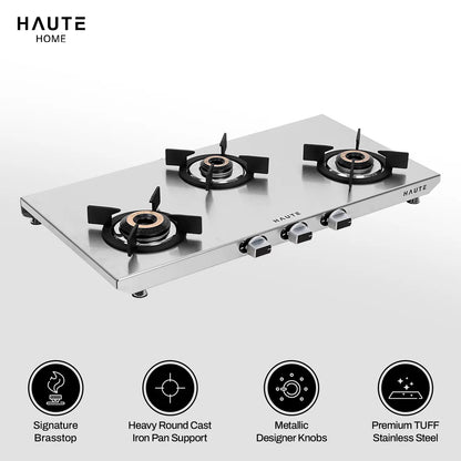 Essencia Series Stainless Steel Gas Stove – 3 & 4 Burner