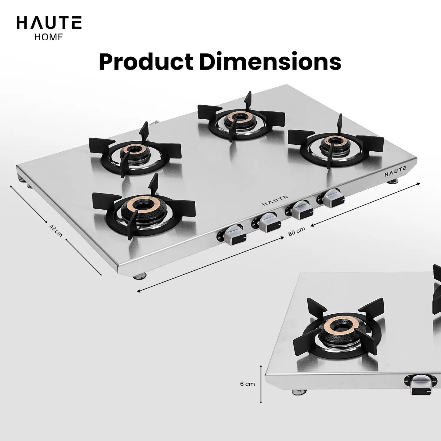 Essencia Series Stainless Steel Gas Stove – 3 & 4 Burner