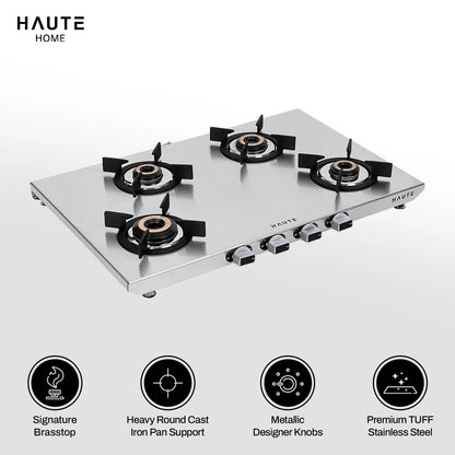 Essencia Series Stainless Steel Gas Stove – 3 & 4 Burner