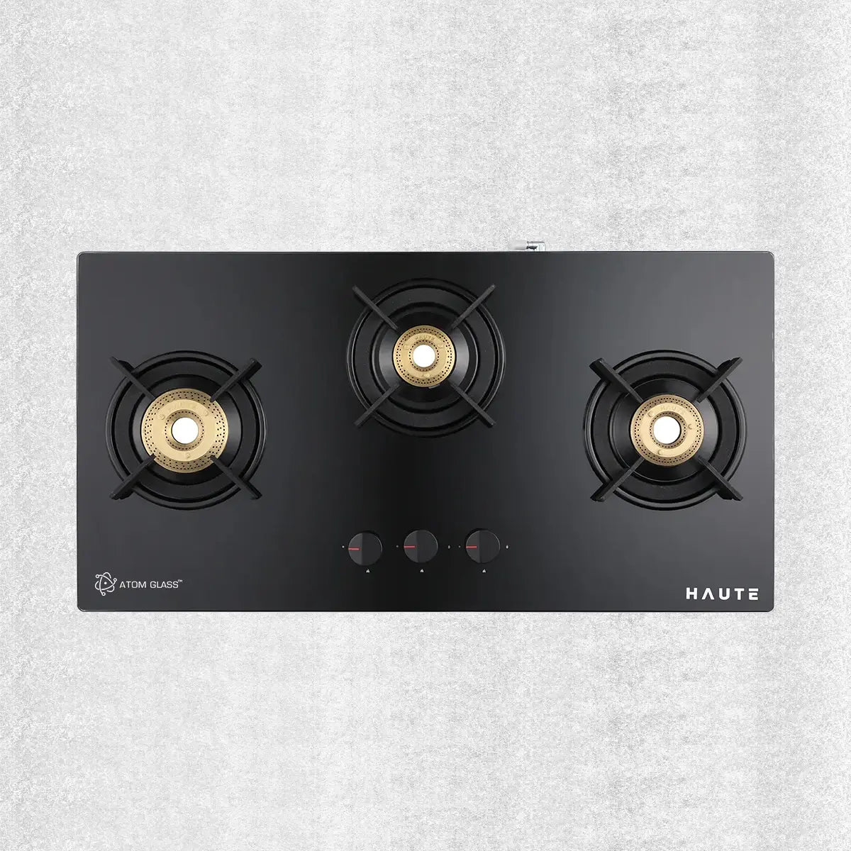 Evoque Series Black/Black & White Glass Top Gas Stove – 3 & 4 Burner