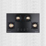 Evoque Series Glass Top Gas Stove – 4 Burner