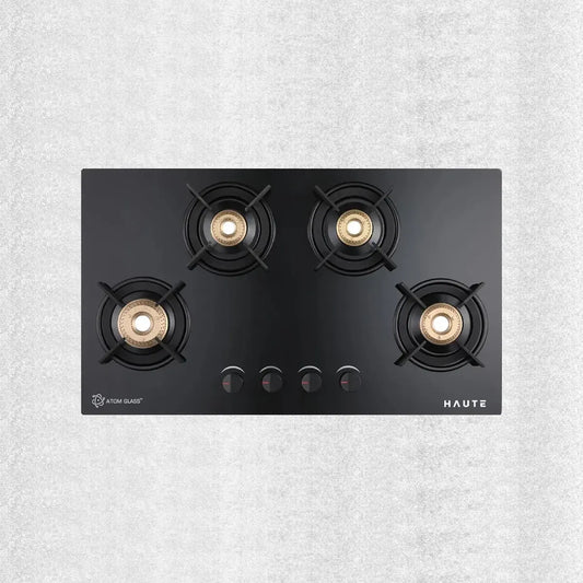 Evoque Series Glass Top Gas Stove – 4 Burner
