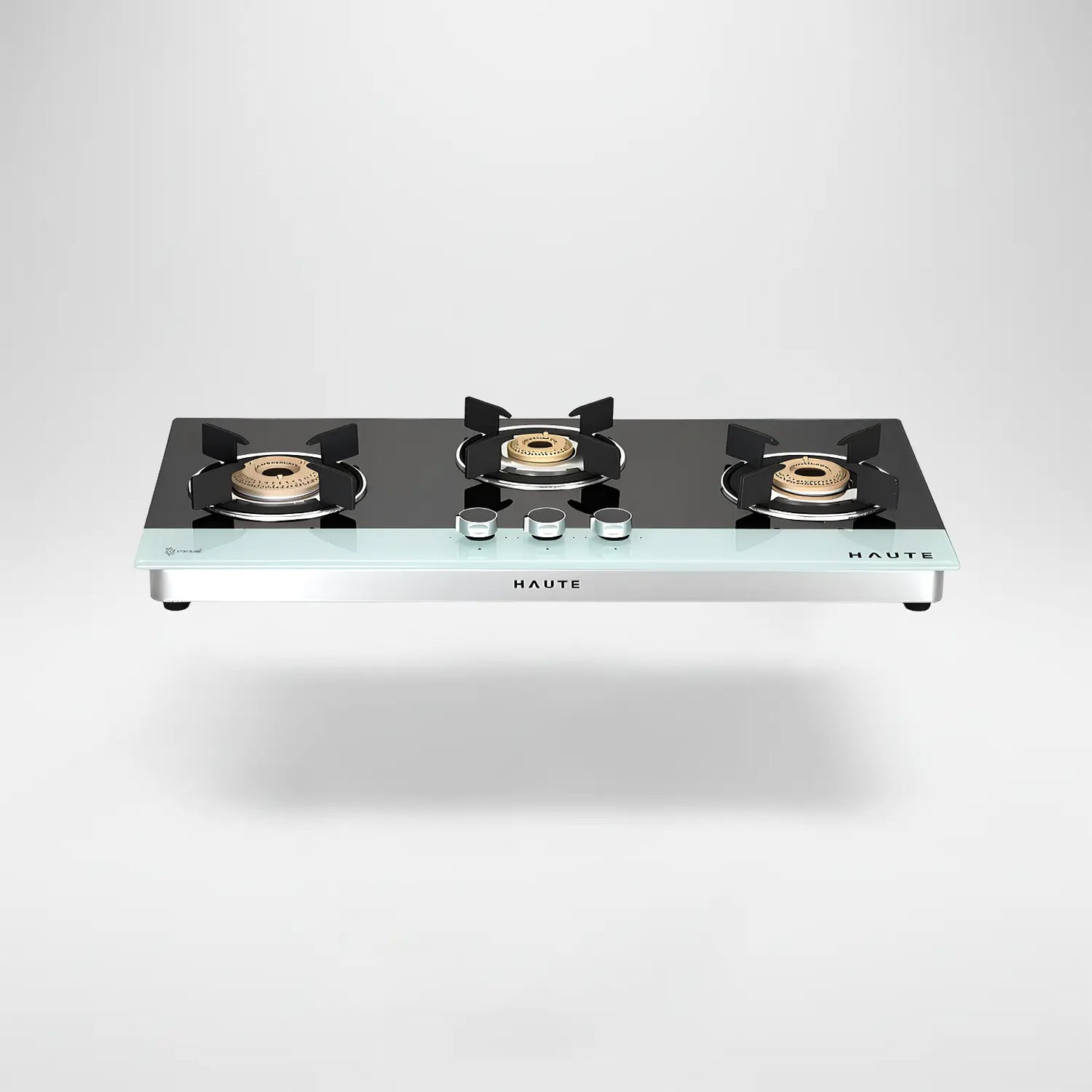 Evoque Series Black/Black & White Glass Top Gas Stove – 3 & 4 Burner