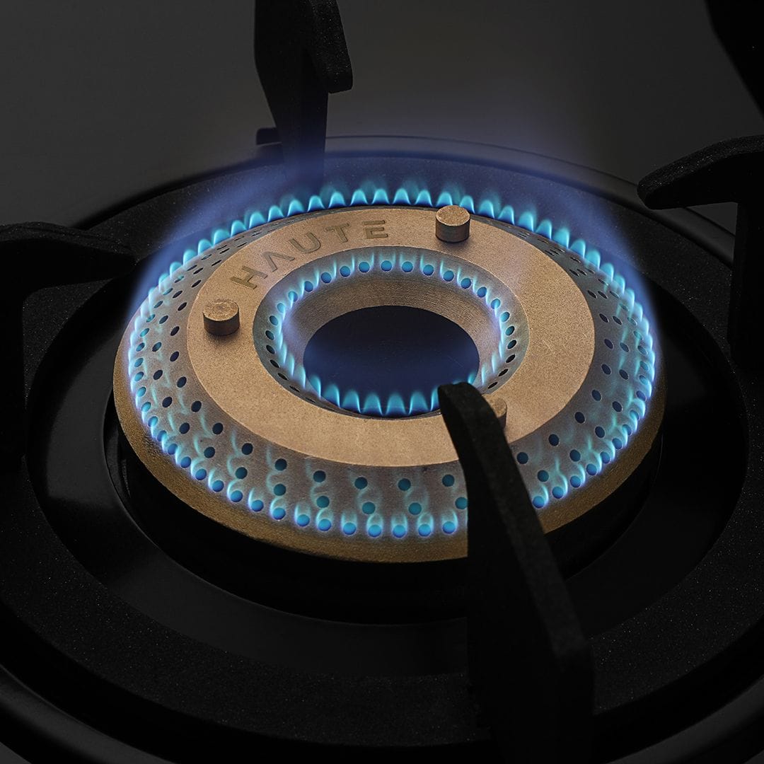 Essencia Series All Black Gas Stove – 3 & 4 Burner (Glass Top)