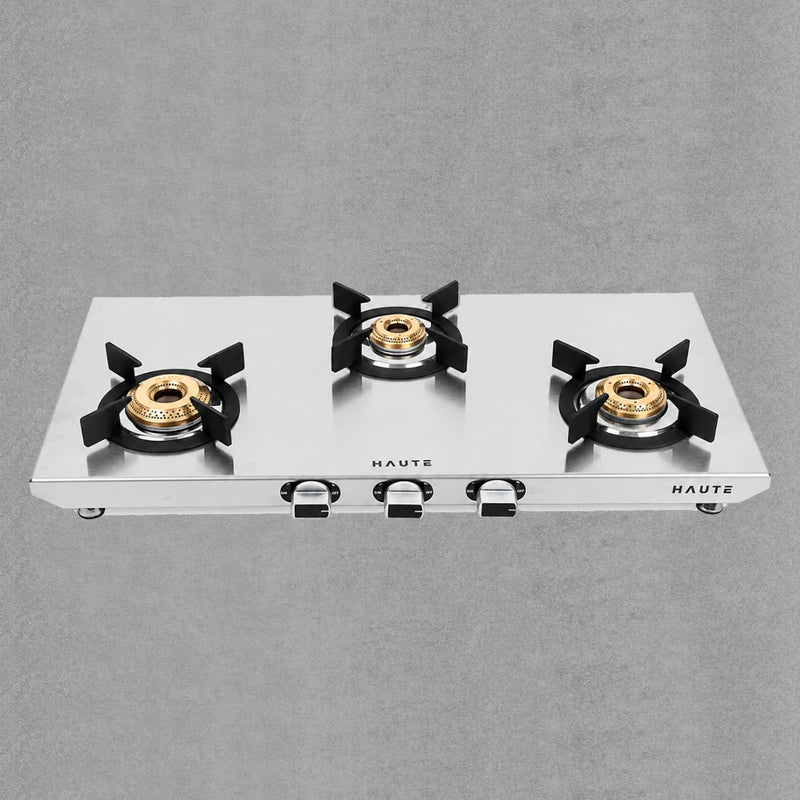 Essencia Series Stainless Steel Gas Stove – 3 Burner
