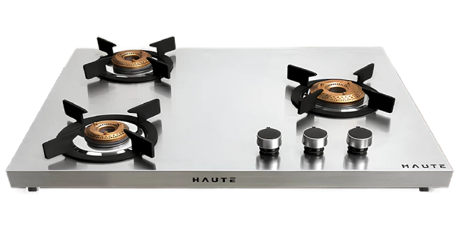 Evoque Series 1mm Stainless Steel Body 3 Burner Gas Stove
