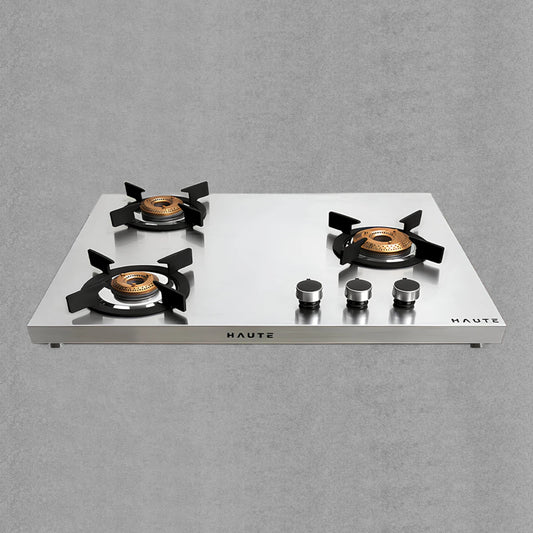 Evoque Series 1mm Stainless Steel Body 3 Burner Gas Stove